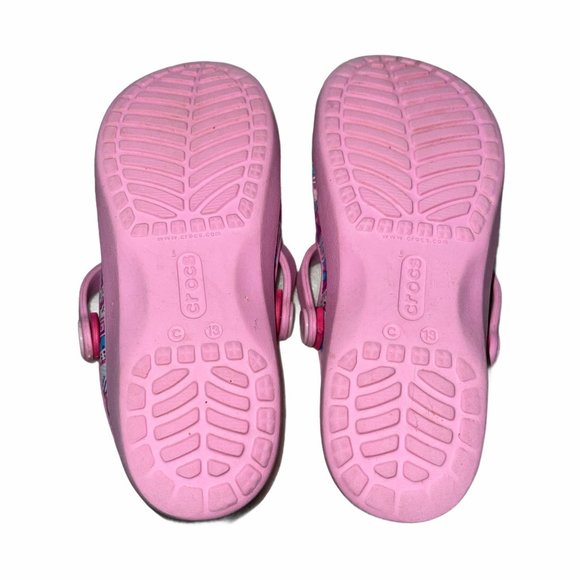 Crocs Pink Aqua Aztec Elephant Clogs Girl's C 13 - Picture 9 of 9